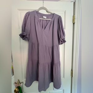 Lavender linen dress